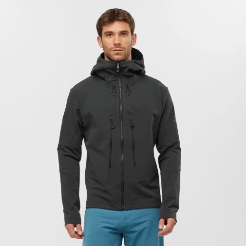 Salomon Outpeak Softshell Full Zip Bundy Panske Čierne | SK 0ASNVL